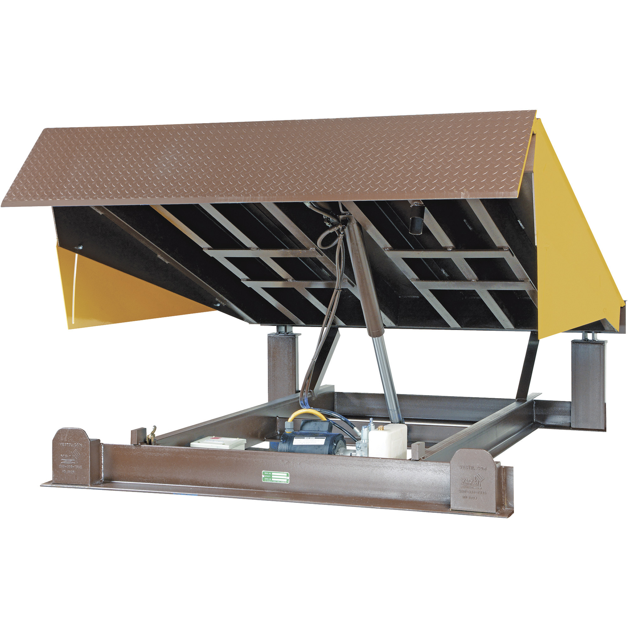 Vestil Electric Hydraulic Dock Leveler - 8ft.4in.L x 6ft.W, 20,000-Lb. Capacity, Model# EH-68-20